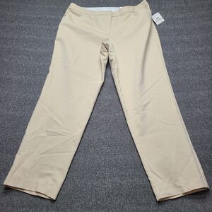 Rafaella Pants Womens‎ 12 Beige Curvy Ankle Stretch Career Office Straight Leg
